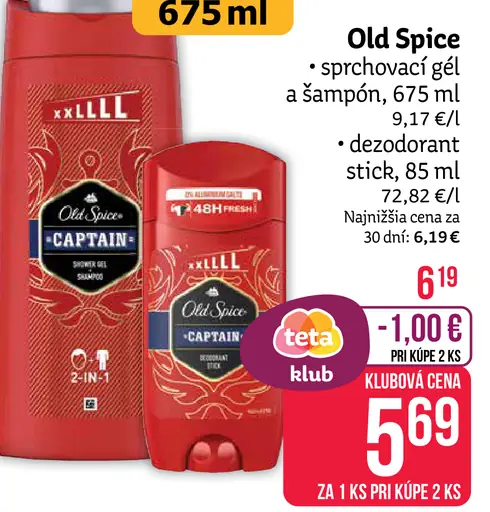 Old Spice sprchový gél a šampón