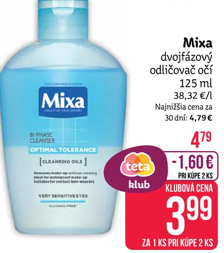 Mixa dvojfázový odličovač očí