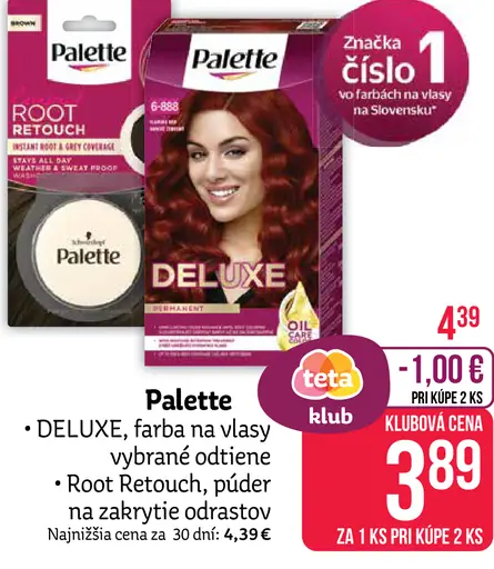 Palette DELUXE farba na vlasy