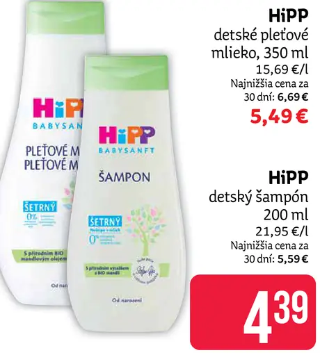 HiPP detské pleťové mlieko