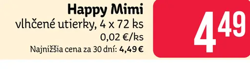 Happy Mimi vlhčené utierky