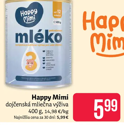 Happy Mimi dojčenská mliečna výživa