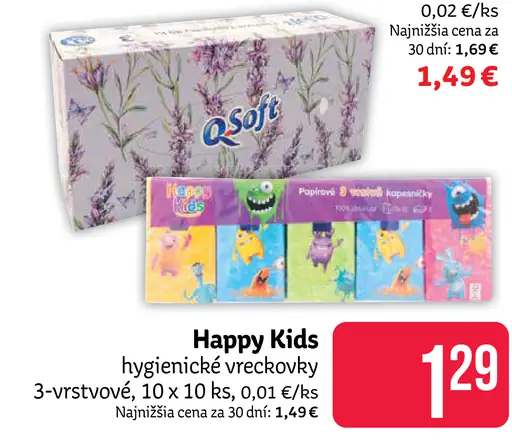 Happy Kids hygienické vreckovky