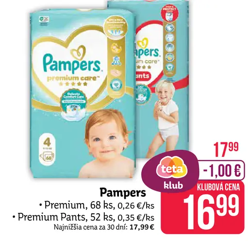 Pampers Premium plienky