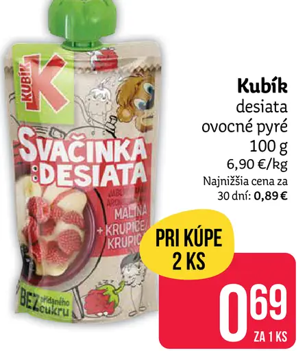Kubík desiata ovocné pyré