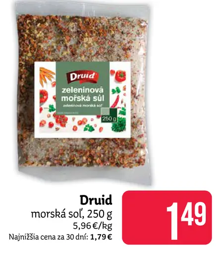 Druid zeleninová morská soľ
