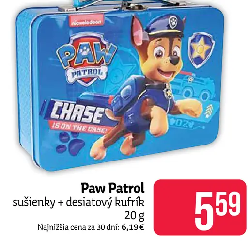 Paw Patrol sušienky + desiatový kufrík