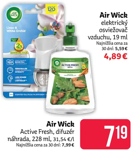 Air Wick Active Fresh, difúzer náhrada