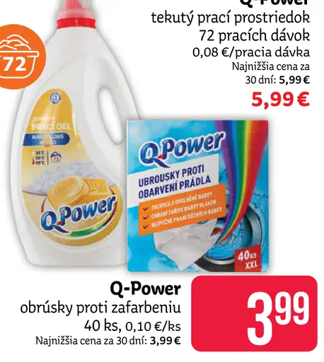 Q-Power obrúsky proti zafarbeniu