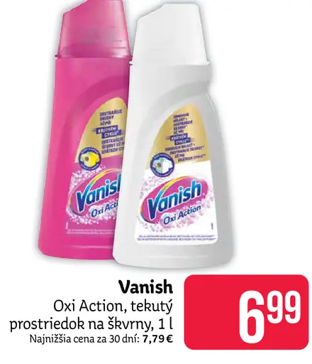 Vanish Oxi Action, tekutý prostriedok na škvrny