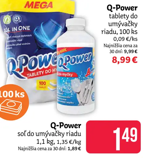 Q-Power tablety do umývačky riadu