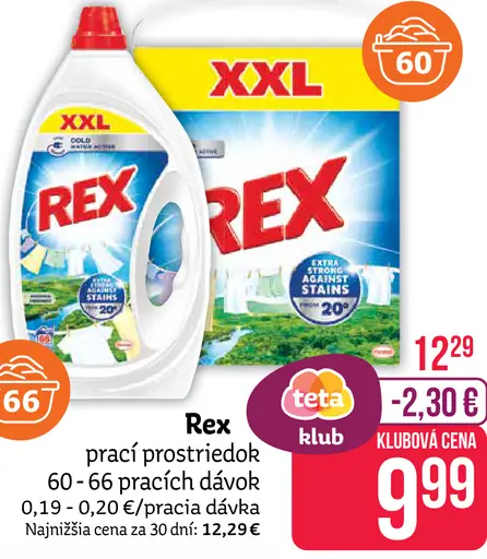 Rex prací prostriedok