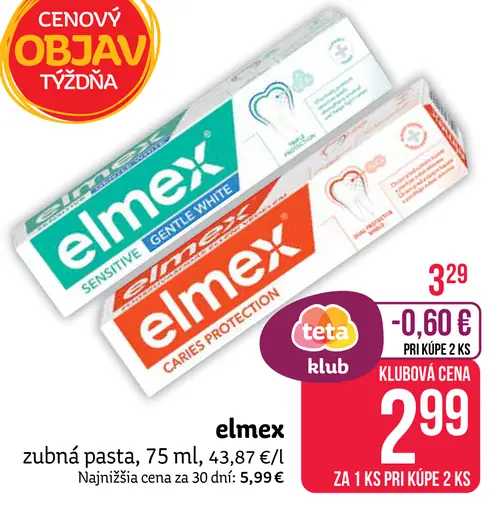 Elmex zubná pasta