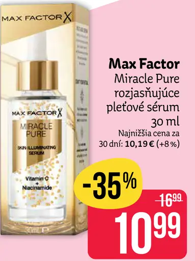 Max Factor Miracle Pure rozjasňujúce pleťové sérum