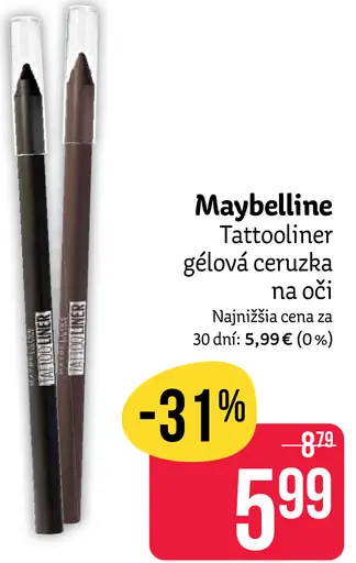 Maybelline Tattooliner gélová ceruzka