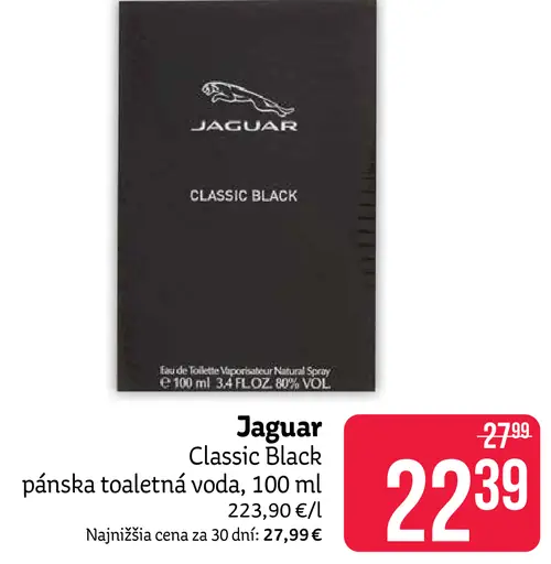 Jaguar Classic Black pánska toaletná voda