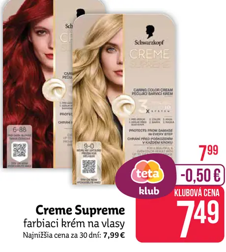 Creme Supreme farbiaci krém na vlasy