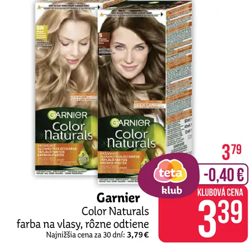 Farba na vlasy Color Naturals rôzne odtiene Garnier