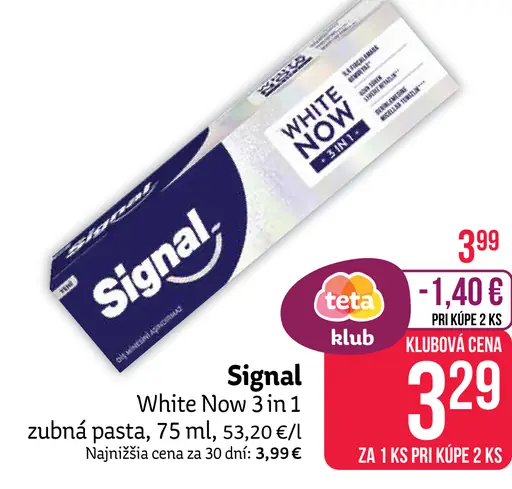 Signal White Now Zubná pasta