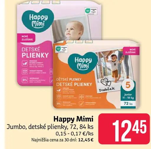 Happy Mimi Jumbo detské plienky