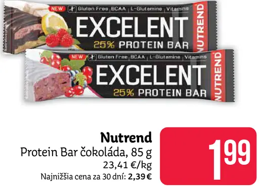 Nutrend Protein Bar príchuť čokoláda