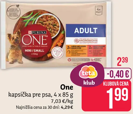 Purina One kapsička pre psa Adult