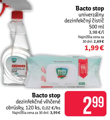 Bacto Stop univerzálny dezinfekčný prostriedok sprej