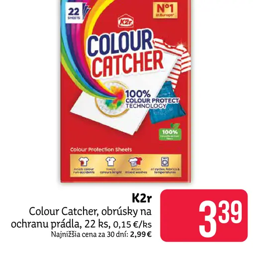 K2r Colour Catcher, obrúsky na ochranu prádla