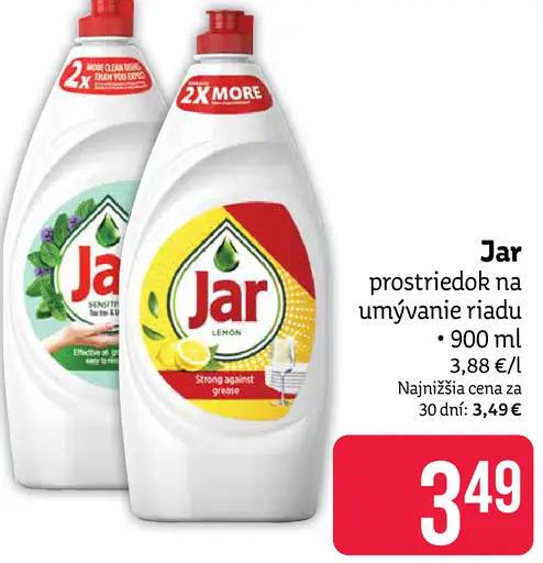 Jar prostriedok na umývanie riadu