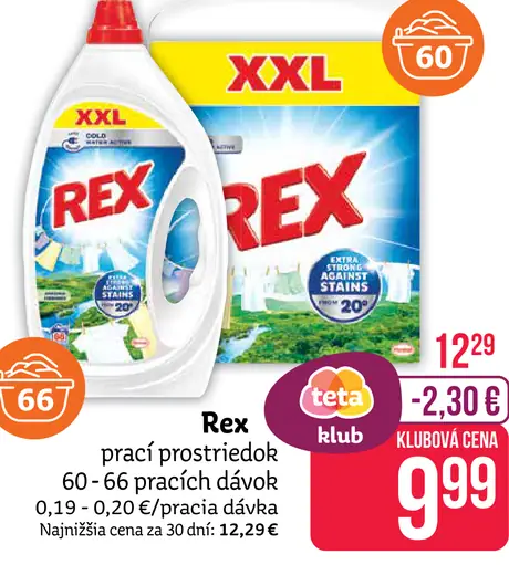 Rex prací prostriedok