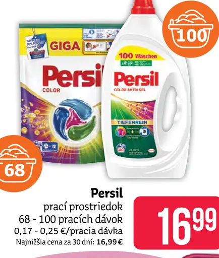 Persil prací prostriedok, 68 – 100 pracích dávok