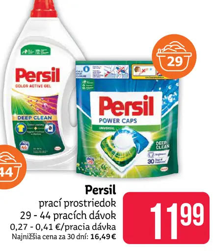 Persil prací prostriedok, 29 – 44 pracích dávok