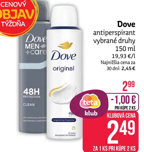 Dove antiperspirant