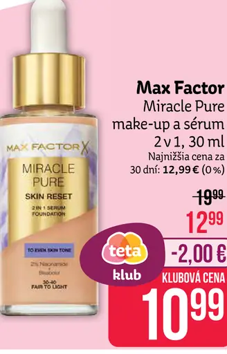 Max Factor Miracle Pure make-up a sérum 2v1