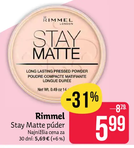 Rimmel Stay Matte púdrový make-up