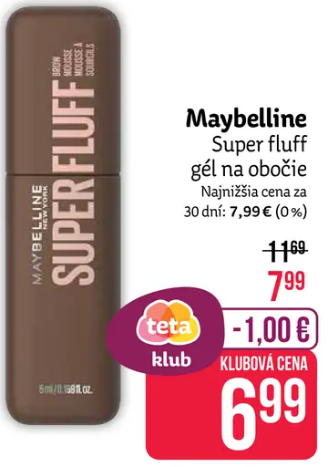 Maybelline Super fluff gél na obočie