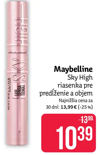 Maybelline Sky High špirála na riasy pre predĺženie a objem