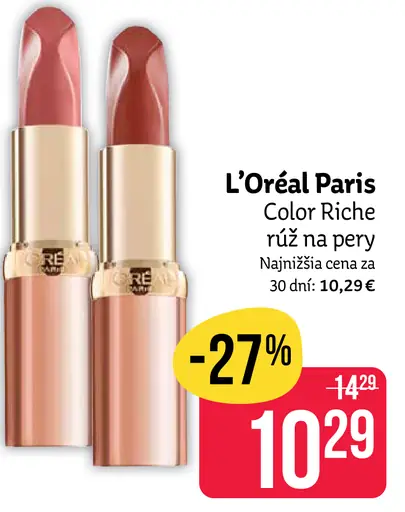 L’Oréal Paris Color Riche Rúž na Pery
