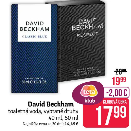 David Beckham pánska toaletná voda