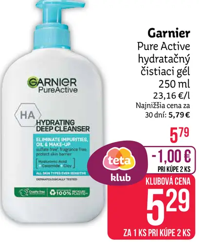 Garnier hydratačný čistiaci gél