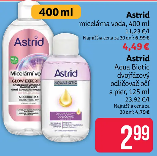 Astrid Aqua Biotic dvojfázový odličovač očí a pier