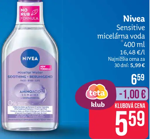 Nivea Sensitive micelárna voda