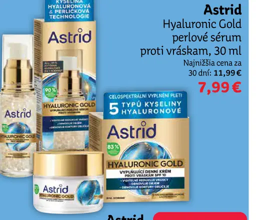 Astrid Hyaluronic Gold pleťový sérum