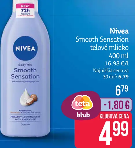 Nivea Smooth Sensation krémové telové mlieko