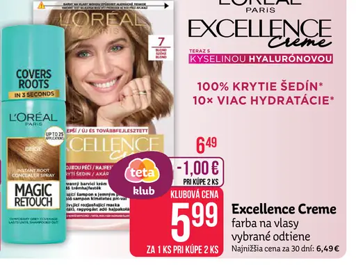 L'Oréal Paris Excellence Creme farba na vlasy