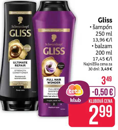 Gliss šampón na vlasy