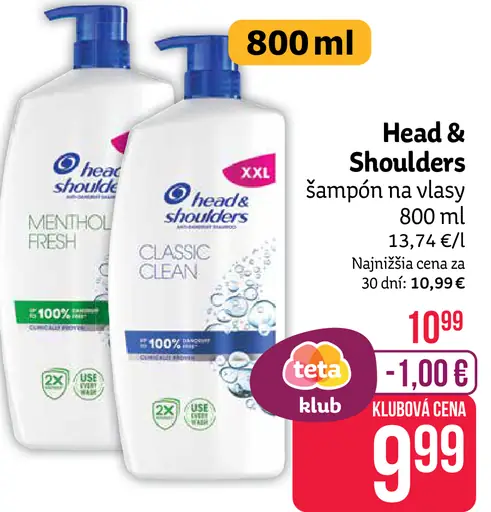 Head & Shoulders šampón na vlasy
