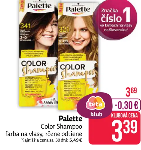 Palette Color Shampoo farba na vlasy