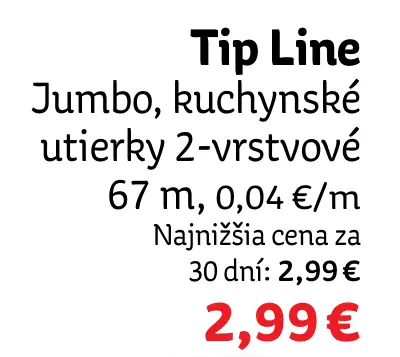 Tip Line Jumbo kuchynské utierky 2-vrstvové