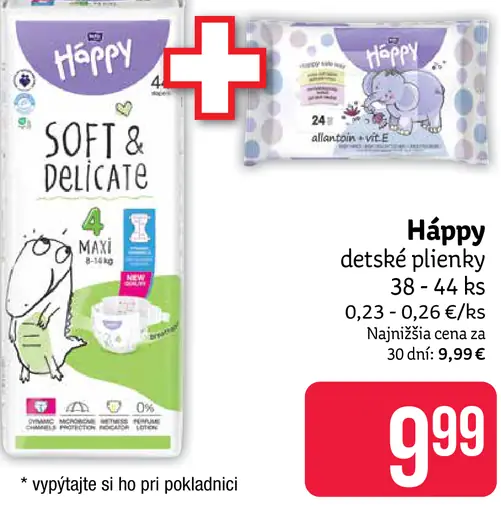 Happy Soft & Delicate detské plienky